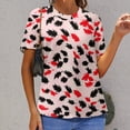 thumbnail image 6 of Animal Print Patterns Women's Short Sleeve T-Shirt Crew Neck Casual Summer Trendy Loose Fit Tops, 6 of 6