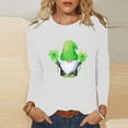 thumbnail image 2 of FAIWAD Hauts de la Saint-Patrick pour Femmes à Manches Longues, Col Rond, Imprimés, Décontractés, Tuniques Grande Taille, 2 of 4