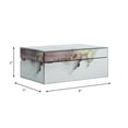 thumbnail image 5 of Modern Decorative Box with Lid for Home Decor - Jewelry Storage Box and Keepsake Organizer with Marble-Inspired Finish - Compact Design for Desk, Vanity, or Entryway Table - 3" White & Gold, 5 of 15