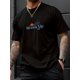 thumbnail image 1 of Wake Up And Sun Print Men's Creative Top, Casual Short Sleeve Crew Neck T-shirt, Men's Clothing For Summer Outdoor, 1 of 4