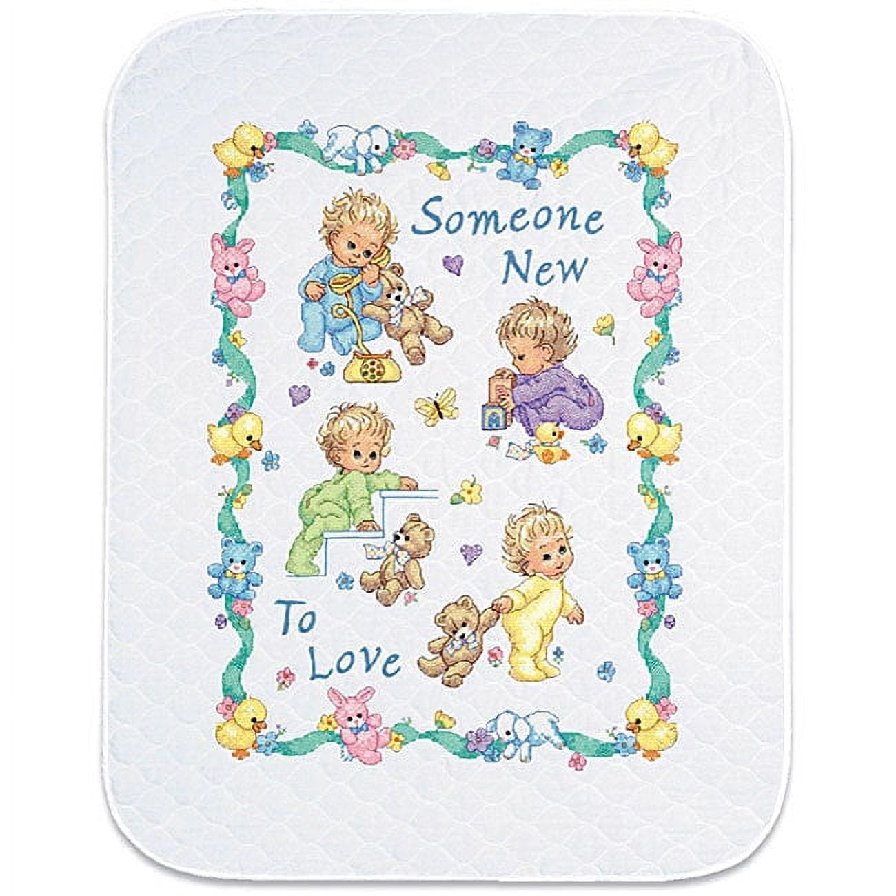 Stamped Embroidery Baby Quilt Kit