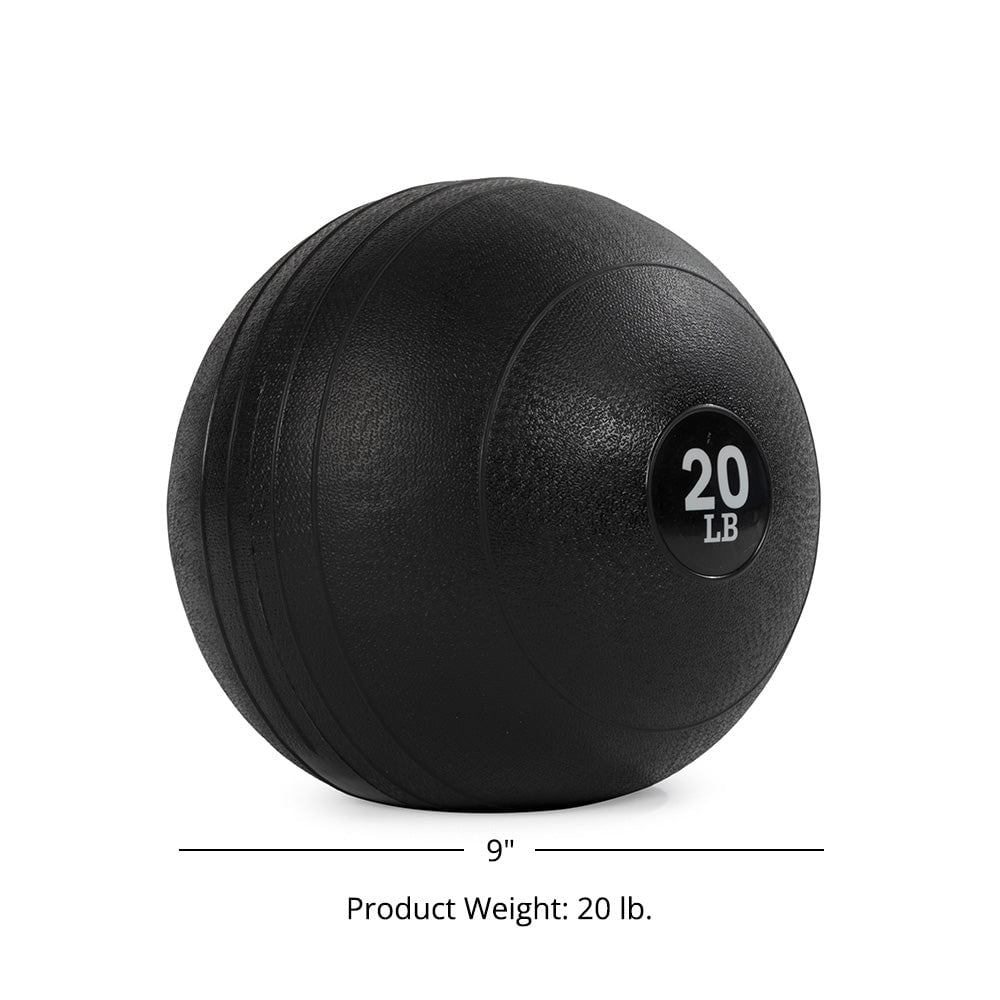 Titan Fitness 20 LB Rubber Slam Ball, Dead Weight Ball Absorbs Impact, Minimal Bounce, Textured Surface