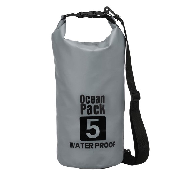 Uxcell Bolsa Impermeable, Bolsas a Prueba de Agua con Silbato Gris 5L