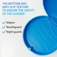 thumbnail image 4 of Maoerdental 2 Pack Orthodontic Retainer Case with Solid Color,Simple Aligner Case for Invisalign,Night Mouth Guard Case, Retainer Holder(Blue), 4 of 5