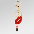 thumbnail image 4 of Car Circle Key Rings Lip Keychain Innovative Metal Keychain Keychain Pendant Sexy Lipsticking Lip-Key Chain RhinestOne  Purse  CharmDecoration, 4 of 8