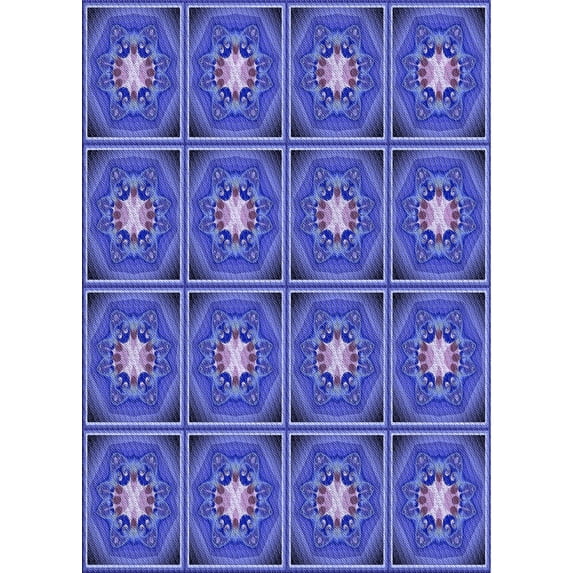 Ahgly Company Machine Washable Indoor Rectangle Transitional Light Slate Blue Area Rugs, 5' x 7'