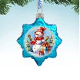 thumbnail image 2 of Snowman Gift Mercury Glass Ornaments by G. Debrekht - Christmas Santa Snowman Decor - 776021, 2 of 6