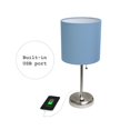 thumbnail image 5 of Mod Lighting and Decor Stick Lamp with USB Charging Port - 19.5" - Silver and Blue, 5 of 9