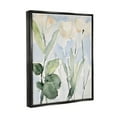 thumbnail image 2 of Stupell Industries Abstract White Flowers Leaves Watercolor Effect Brushstrokes Painting Jet Black Floating Framed Canvas Print Wall Art, Design by Lanie Loreth, 2 of 5