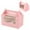 Pink, variant on Kitchen Storage Containers 2 Pack Window Cupcake & Takeout Container with Carry Handle Secure Frosting for 2 Cupcakes Or