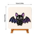 thumbnail image 3 of Sea Glass Craft Kit for Halloween, Featuring Glossy Mosaic Cat Design with Wooden Easel and Tweezers for Classroom Activities and Home Decor, Adorable Diy Stained Glass Art, 3 of 7