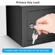 thumbnail image 2 of Caja de seguridad con cerradura con llave, caja de seguridad para dinero en acero, caja de seguridad oculta pequeña de 0,22 pies cúbicos para el hogar, caja de seguridad con cerradura con llaves para, 2 of 7
