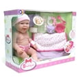 thumbnail image 5 of 10 Piece Deluxe Diaper Bag Gift Set | Feat. 13 Realistic Smiling Baby Newborn Doll | La Newborn - JC Toys | All Vinyl | Washable | Ages 2+, Pink, 5 of 5