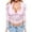 Pink, variant on Sexy Sheer Lace Womens Long Sleeve Tops Hollow Out Design Tie Front Fashion Clothing Womens Blouses Going Out Tops for Women Trendy Y2K Tops Spring Fashion