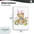 thumbnail image 4 of Stupell Industries Eclectic Springy Easter Teddy Bear White Framed Giclee Art, 16 x 24, by Amy Hall, 4 of 8