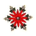 thumbnail image 2 of enjoywould Christmas Brooch Wreath Christmas Tree Snowman Decor Snowflake Decor Colorful Rhinestone Exquisite New Year Gift Sweater Coat Decor Jewelry, 2 of 5