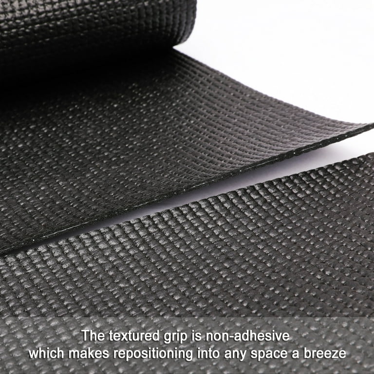 Shelf Liner, Non-Slip Fabric Back Grip, Silver Metallic, 18-In. x