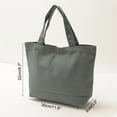 thumbnail image 2 of Unique Bargains Sac Fourre-Tout en Toile avec Poignée Sac à Main Réutilisable Sacs de Magasinage Gris Foncé Lot de 2, 2 of 5