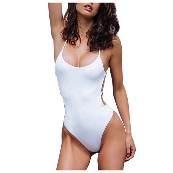 Women's Bikini Swimsuit Back Cross Lace Up Bathing Suit Sexy One-piece Backless Bikini Swimsuit Beachwear