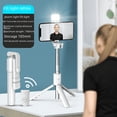 thumbnail image 3 of Palo de selfie antivibración, soporte para transmisión en vivo para teléfono móvil, trípode alargado y liviano, cámara integrada, telescópico, de mano, estable, universal, 3 of 5