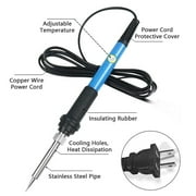 80W Electric Soldering Iron Kit, Fast Heat up Adjustable Temperature Digital Display Repair Soldering Tool, 5 Soldering Iron Tips, Electronic Welding Iron Small Tool Kit