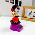 thumbnail image 6 of Yvsxxv 2 Pcs Day of the Dead Dancing Girl Solar Figurines & Knick-Knacks Mexican Folk Art Decor for Desk, 6 of 7