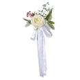 thumbnail image 3 of Silla de boda rústica con flores, decoración para el pasillo, respaldo de silla, decoración floral para blanco, 3 of 9