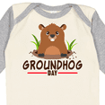 thumbnail image 4 of Inktastic Groundhog Day with Cute Groundhog Illustration Boys or Girls Long Sleeve Baby Bodysuit, 4 of 5