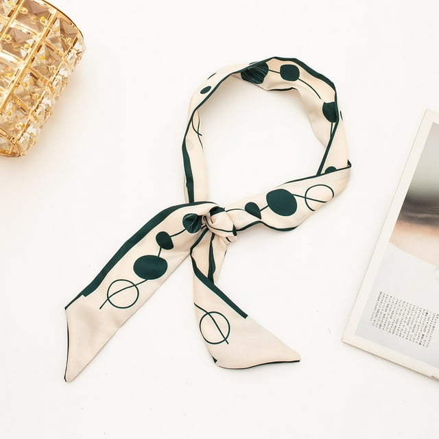 Xiao Hua Bufanda personalizada elegante, bufanda larga, bolsa para sujetar la diadema, correa para el cabello, correa para sujetar el cabello, accesorios para el cabello (verde A)