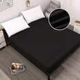 thumbnail image 2 of Waterproof Fitted Sheet, 140 X 200 Cm， For Home，Travelling-Schwarz, 2 of 7