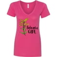 thumbnail image 3 of Inktastic Nebraska Girl Goldenrod Flower Women's V-Neck T-Shirt, 3 of 5