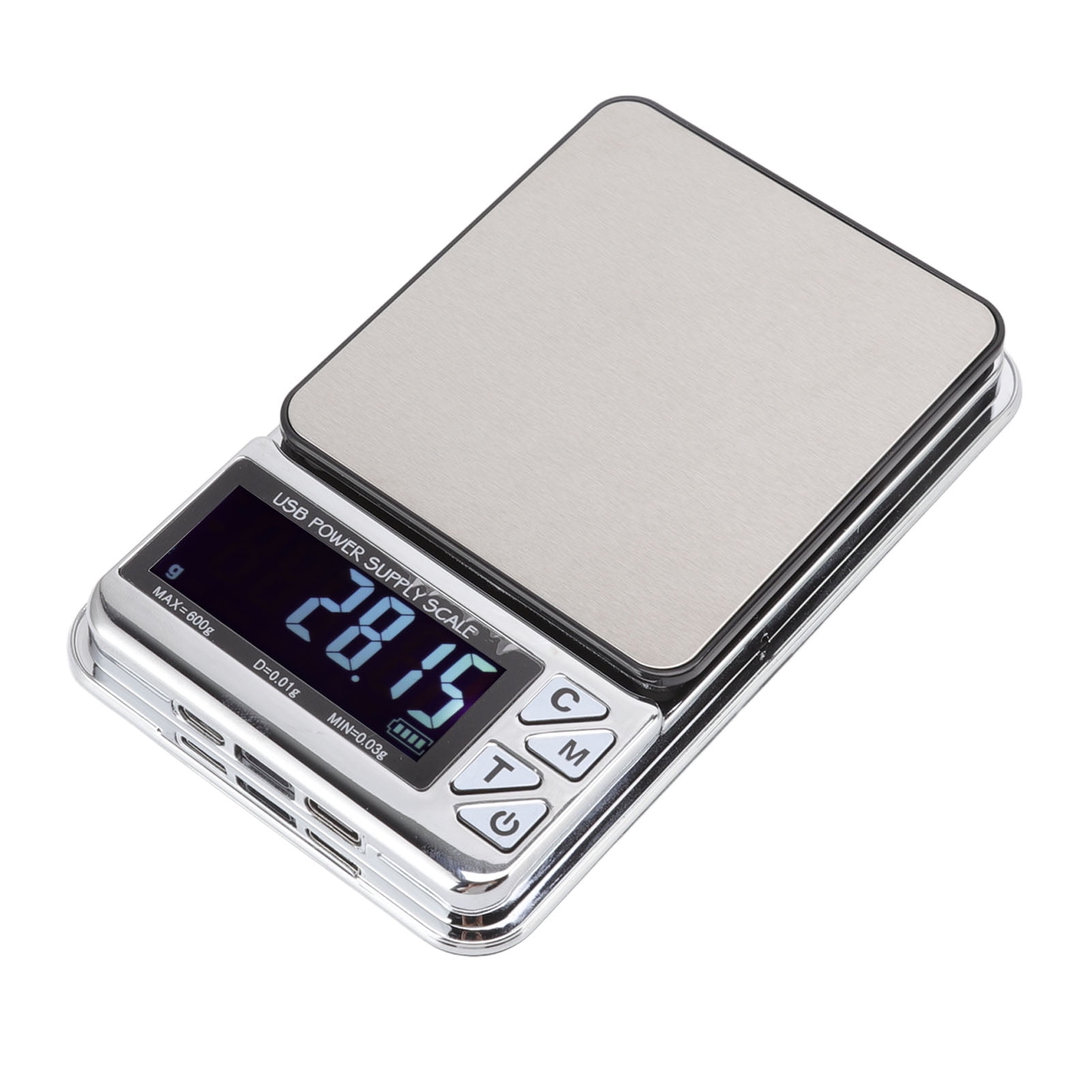 High Accuracy Digital Scale, 600/0.01g Low Error Rate LCD Display Skid