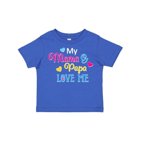 

Inktastic My Mama and Papa Love Me with Hearts Gift Toddler Boy or Toddler Girl T-Shirt