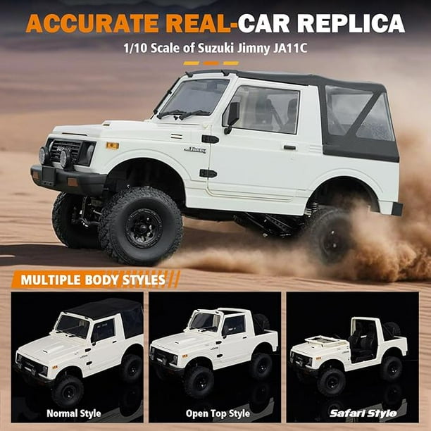 SUZUKI RCカー 1/10 ホワイト　WPL ジムニーラジコン ARRIS Suzuki Jimny RC C74-1, 1/10 Scale 4WD Off-Road Rock Crawler