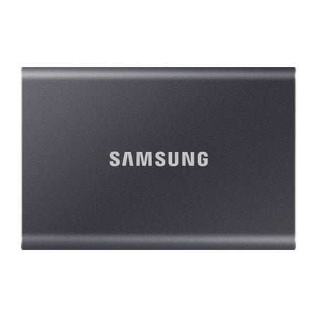 SAMSUNG T7 Portable SSD 1TB Titan Gray, Up-to 1,050MB/s, USB 3.2 Gen2 (MU-PC1T0T/AM)