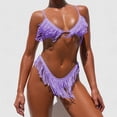 thumbnail image 3 of Traje de Baño con borlas Sunnimix push Up Morado M, 3 of 6