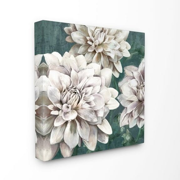 Stupell Home Décor Flower Blooms Green White Painting Canvas Wall Art by Main Line Studio