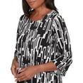 thumbnail image 4 of Alfred Dunner Womens Petite Vertical Geometric Top With Necklace, 4 of 4