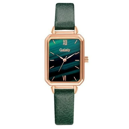 

Gaiety Brand Women Watches Fashion Square Ladies Quartz Watch Bracelet Set Green Dial Simple Rose Gold Mesh Luxury Women Watches