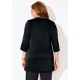 thumbnail image 3 of Catherines Women's Plus Size Embellished-Neck Satin Tunic, 3 of 6
