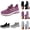 Purple, variant on Women Extra Wide Width Sneakers Air Cushion Road Running Shoes Ultra Light Tennis Gym Workout Training Shoes Breathable Walking Shoes with Arch Support Spring Summer