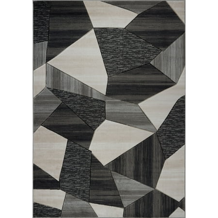 Target Rugs 5x7 Beautiful Super Soft Modern Indoor Vincenza Collection Area Rug Carpet for Bedroom Living Room Dining Room in Black-Dark Grey, 5x7 (5'3