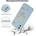 thumbnail image 3 of Case for iPhone 12 6.1 inch, Glitter Cute Iridescent Butterfly Pattern Sparkly Bling Laser Case Soft TPU Bumper Slim Protective Women Girls Phone Cover - Blue, 3 of 15
