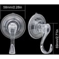 thumbnail image 5 of Ganchos para abrigos de baño, juego de 4 ganchos con ventosa, ganchos con ventosa transparentes, reutilizables y resistentes para ducha, ganchos para toallas de cocina, baño, colgador de puerta con, 5 of 5