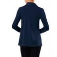 thumbnail image 6 of Womens Cardigan Long Sleeve Sweater Top Casual Solid Open Front Jacket Navy SML, 6 of 7
