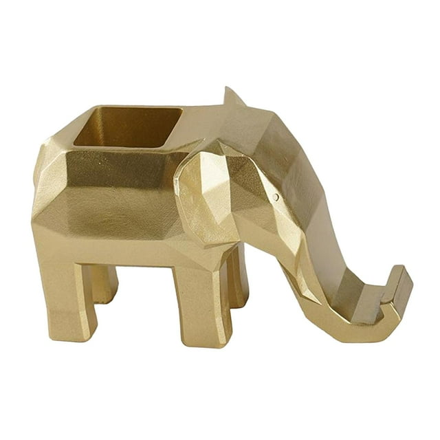 Figura geométrica de , adorno de escritorio, portalápices, colección, estatua decorativa para estante, chimenea, regalo de inauguración de la Oro