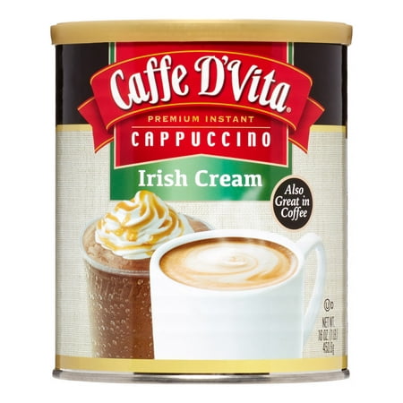 Caffe D'Vita Instant Cappuccino, Irish Cream, 16 Oz, 1