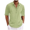 thumbnail image 1 of Men's Summer Solid Color Oversized Lapel Shirt 2XL, 1 of 5
