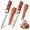 2PCS, variant on High Carbon Steel Boning Knife 6-inch Chef Knife Full Tang Wooden Handle with Leather Sheath Portable Fishing Fillet Knife