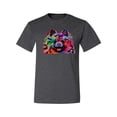 thumbnail image 2 of Cute and Colorful Pomeranian Dog Animal Lover Men's Graphic T-Shirt, Heather Black, 5XL, 2 of 3